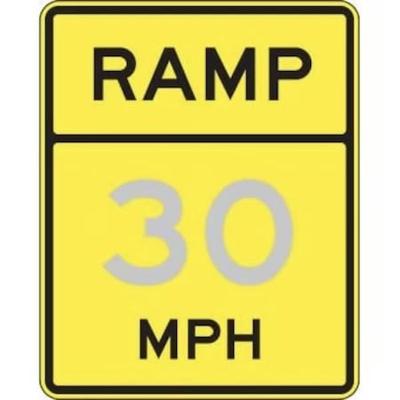 Accuform SPEED LIMIT SIGN RAMP   MPH 30 in  X FRW74015HP